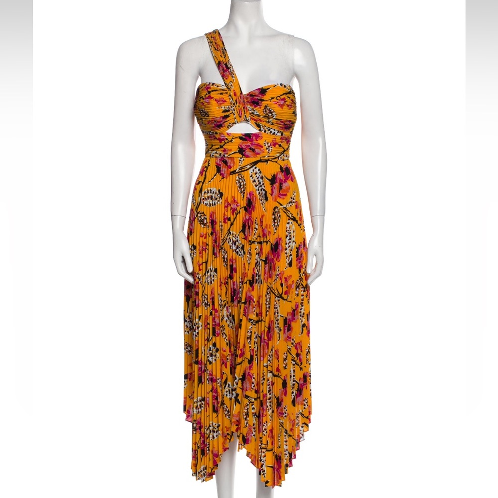 A.L.C. Aurora Pleated One-Shoulder Dress Sz. 0